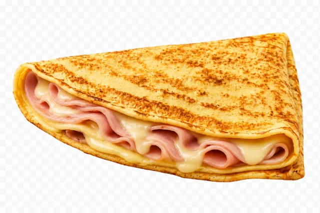 Crepe de jamón dulce y queso