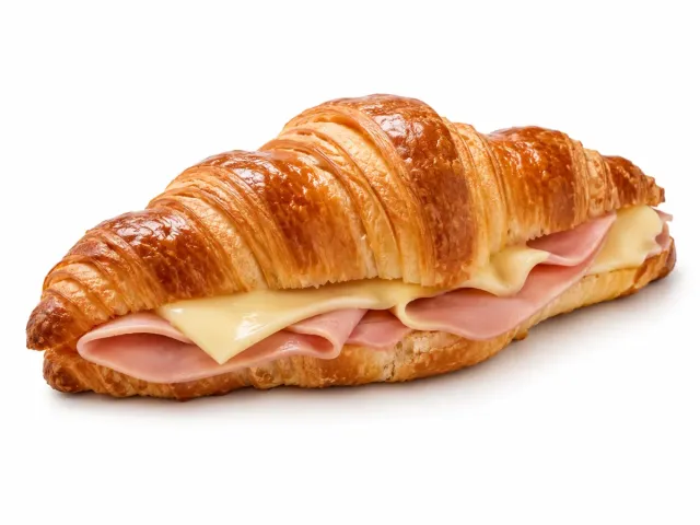 Croissant de jamón y queso